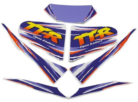 [Piezas de motocicleta] Pegatina decorativa for tanque de combustible de motocicleta, Logo for Yamaha TTR250 Ttr 250, Kit de pegatinas for tanque de combustible for vehículos todoterreno [Fácil de ree