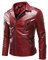 Generico Giubbotto giacca uomo casual nero slim fit in ecopelle giubbino bomber moto chiodo Giubotto Uomo Giubbotto Pelle Moto Uomo Giallo