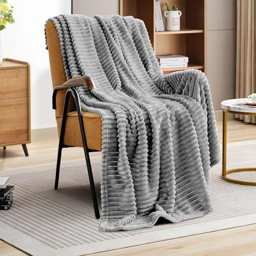 Kuscheldecke Flauschig Decke Wolldecke Blanket 100x150 Sofa Kuscheldecke Blanket Grau Flauschig Weiche Warme wohn- & Kuscheldecken Decke für Couch Wohnzimmer Winter Sherpa Decke