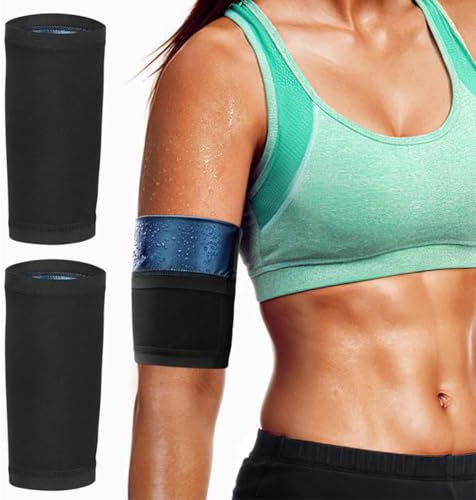 PYEUIFT Schweißbänder für Saunarme, 2 Stück, Schlankheitsmanschetten und verstellbar für das Training der Arme