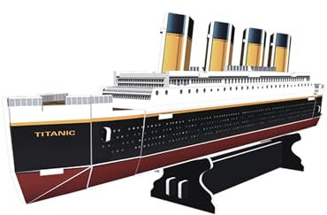 EXPLORA - Bateau Titanic - Puzzles 3D - 540017-22 Pièces - Niveau 2 - sans Colle Ni Ciseaux - Educatif - Jeu de Construction - Cadeau Enfant - Maquette - Educatif et Ludique - À Partir de 5 Ans