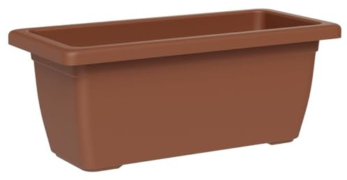 TeraPlast™ Pflanzkasten TIKAL Clay braun rechteckig 100 cm - Kunststoff