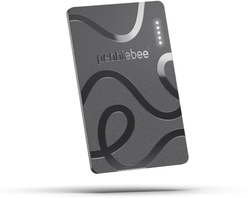 Pebblebee Card 5, Bluetooth Wallet Tracker | Alt to Air Tag, 18-Mo Battery | Thin Eco-Friendly Design | Scan-to-Return Link, Phone Finder, Works w/ Android