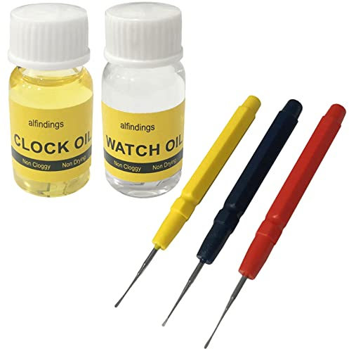 Uhren- und Uhrenöl + 3 Ölstifte: Schmiermittel, Reparatur, Horologiewerkzeug, 54 Stück