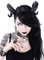 Dark Dreams Gothic Steampunk Headband Haarband Haarreif Kopfschmuck gedrehte Hörner Restyle