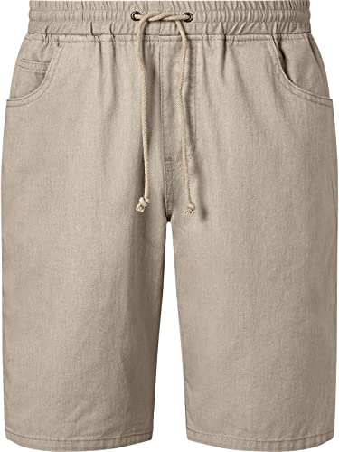 Jan Vanderstorm Herren Schlupfshort Filemon | kurze Hose mit Taschen, bequeme Shorts aus leichtem Denim-Stoff, Hosenbund mit Gummizug, 100% Baumwolle | große Größen L-7XL