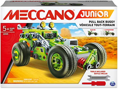 Spin master Meccano Junior - Konstruktionsspielzeug - Rennwagen mit Deluxe-Feature - S.T.E.A.M. - Bausatz