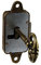 CIME Serrure de meuble rustique pour porte gauche - axe 25mm - zamak bronze