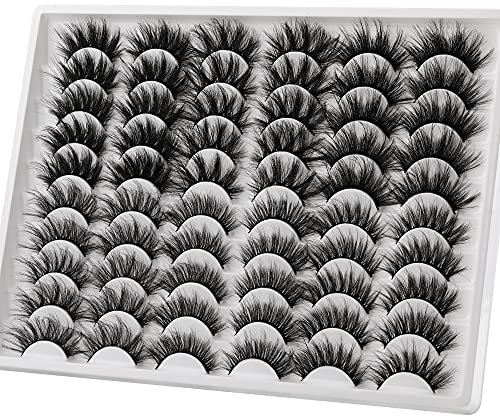 30 Pairs 20MM False Eyelashes ALICE Wholesale 6 Styles Lashes Bulk 6D Fluffy Volume Dramatic Faux Mink Eyelashes Multipack
