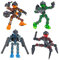 Zing Klikbot Serie 3 Guardians Komplettes Set mit 4 beweglichen Actionfiguren mit Waffen Enthält Blitz, Sabre, Barrage und Tempest, Transluzent, Stop Motion Animationsfiguren