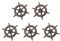 TentHome Maritim Steuerrad Schubladenknöpfe Schrankknöpfe Möbelknopf Schrankgriff Möbelgriff Möbelknauf Schubladengriffe Griff Kabinett Knöpfe für Küchen/-Kleiderschrank Kommode Antik Bronze, 5er Set