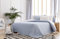 Todocama Feine Steppdecke mit Rautenmuster, für Frühling, Sommer, Herbst und Winter, 100% extra weiche Mikrofaser, Mehrzweck-Bettdecke, 140/150/160 – 250 x 260 cm, blau Laro