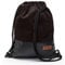 By Bers Leon großer Premium Turnbeutel mit Innentaschen Rucksack Tasche Damen Herren Teenager Gym Bag Draw String 45x34cm für Sport Reise Alltag Einkauf (TB_schwarzbraun_PUschwarz)