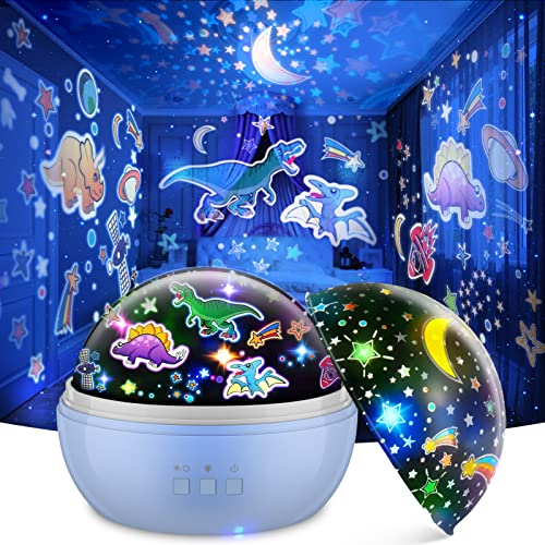 Tesoyzii Jouet Veilleuse Dinosaure - Cadeau Garcon 2 3 4 5 6 7 8 Ans Veilleuse Bébé Projecteur Dinosaure Enfant Anniversaire