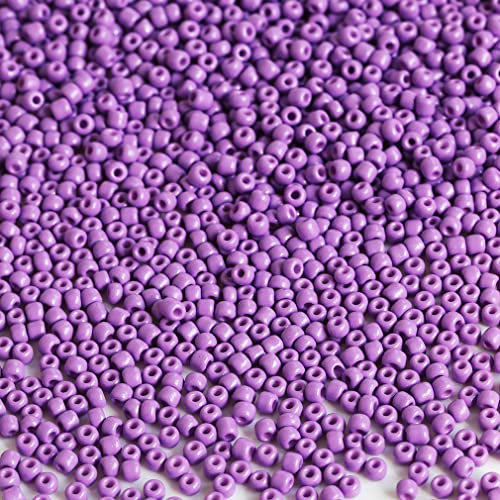 Bala&Fillic perles de rocaille 3mm Violet couleur, 3600pcs/100Grammes,8/0 perles de verre pour la fabrication de bracelets, colliers et boucles d'oreilles (Violet)