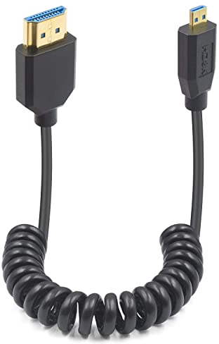 Duttek Câble HDMI vers Micro HDMI 2.1 de 1.2M, HDMI 2.1 ultra haute vitesse 48Gbps, prend en charge 8K@60Hz, 4K@120 Hz,Convient aux ports des ordinateurs portables, tablettes et appareils photo