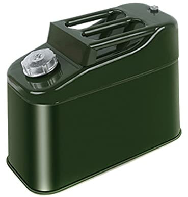 BYNYXI Bidon dessence 10 litres, Bidon Essence Metal Essence Transport Stockage Essence Diesel réservoir de carburant à essence diesel huile liquides jerrycan dessence avec 3 poignées