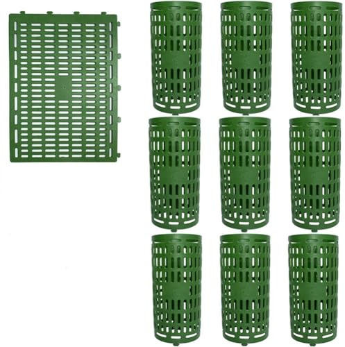 CuisinSmart Lot de 10 manchons pour troncs de plantes, enveloppements d'arbre pour protéger l'écorce, en vert, enveloppements ajustables en maille pour troncs d'arbre, housses pour semis et plants