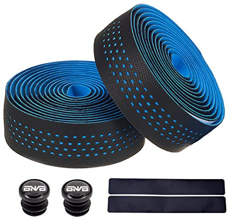 PLATTBK Bike Handlebar Tape Breathable Non-Slip Road Bike Bar Tapes Shock-Absorbent Bicycle Handlebar Tape,Blue