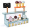 Ice Cream Shop Pretend Play Toy Set, Donmills Wooden Ice Cream Set, Ice Cream Toy Shop for Girls and Boys, Kitchen Playset Role Play Wooden Food Toddler Toys Gift for 3 Year Old Girl Age 3+
