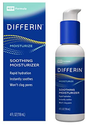 Differin Gesichtsmoisturizer, feuchtigkeitsspendende Lotion für Gesicht und Körper, Hautpflege für Akne Prone Sensitive, 110 ml (Verpackung kann variieren)