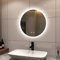 S'AFIELINA Badspiegel mit Beleuchtung Rund 50cm LED Badspiegel mit Touchschalter Badezimmerspiegel Rund 3 Lichtfarbe Warmweiß Neutral Kaltweiß Lichtspiegel, Dimmbar