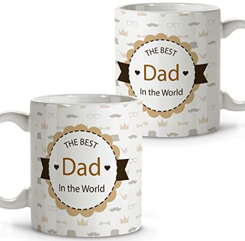 LolaPix Taza Mejor Abuelo. Taza Abuelo. Tazas Desayuno Originales. Taza Cerámica 330 ml. Regalos con Frases. The best dad