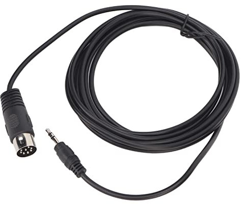Hoopoocolor Din 8 Pin To 3.5Mm MIDI Cable for Musical Instrument Sound Equipment, 3M/9.8Ft Male To Male 8 Pin Din To 3.5Mm Cord, Professional for Computer Sound Output(3M)