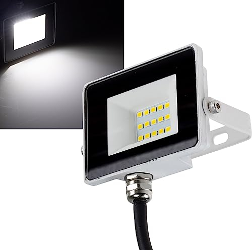 Aussenstrahler Flutlicht 10Watt LED Strahler Wandleuchte 4000K IP65 Licht Weiß