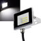 ChiliTec Aussenstrahler Flutlicht 10Watt LED Strahler Wandleuchte 4000K IP65 Licht Weiß