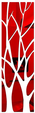 Uposao 3D Adesivo Murale Acrilico Ramo di Un Albero E Bolle Adesivi Specchio Adesivi Murali Decorativi Carta da Parati Autoadesiva per Camera da Letto Soggiorno Decorazione Bagno,135x37cm