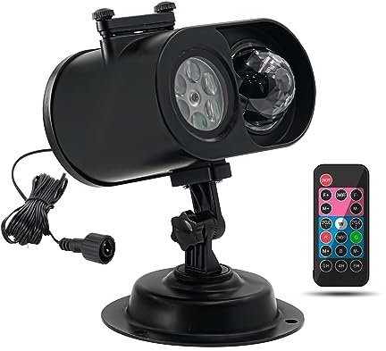 TEmkin Projector light,ocean wave projector,Halloween projector show Christmas indoor outdoor Waterproof Ocean Wave Holiday Party Garden Decor house colorful pattern slides kids friends