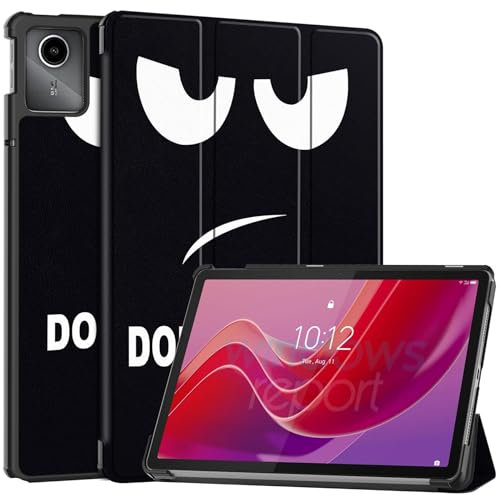 Case2go - Funda Compatible con Lenovo Tab M11 - Función automática/Despertar - Cuero de imitación Caso - Don’t Touch me