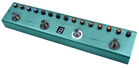 Btuty Multieffektpedal für Gitarre, TANK G V2 Entkerung, 3-Band-Equalizer, ausgewogener Ausgang XLR 3 Delay 3 Reverberi Effektpedal für Gitarre BT-Verbindung