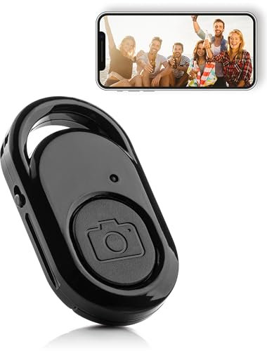 Obturateur déporté Bluetooth MOJOGEAR - télécommande pour Appareil Photo Smartphone - Robuste - Modèle Porte-clés - Noir
