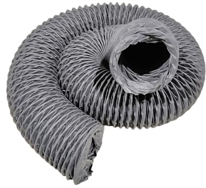 16.4FT Flexible Dryer Vent Hose,Nylon Cloth Ventilation Pipe,Temperature Resistant Air Duct,Range Hood Hose Ducting for HVAC & Exhaust