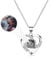 AVINVAN Photo Necklace 925 Sterling Silver Personalised Projection Necklace with Picture Inside Customised Jewellery Heart Pendant Present for Women Mum Girls Wife Birthday(Heart02-silver)