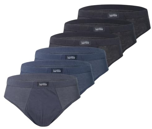 Liabel Slip Uomo: Comfort Superiore e vestibilità Perfetta. Mutande Uomo Slip in 100% Cotone Filo di Scozia, Confezione 3-6 Pezzi. Edizione Limitata Esclusiva per Azzeta.