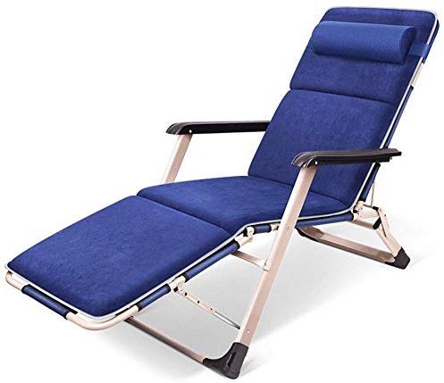 Verstellbarer Liegestuhl, zusammenklappbarer Lounge-Stuhl, für den Außenbereich, Garten, Terrasse, Liegestuhl, Bett, tragbare Terrasse, Rasenkissen, Belastung 200 kg, Schwerelosigkeitsstühle (Farbe: