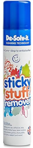 AMK® De Solv it Sticky Stuff Remover Gel 200ml Spray Works On Vertical Surfaces Multi Purpose Remove Chewing Gum Tar Adhesive Tape Grime Polish Sealant