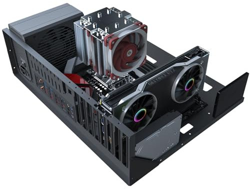 DIY Gaming Computer Case, E-ATX Open Chassis Case Rack for E-ATX/ATX/M-ATX/ITX Motherboards, Widely Body Heat Dissipation Design,Test Bench,Computer Motherboards Test Bench