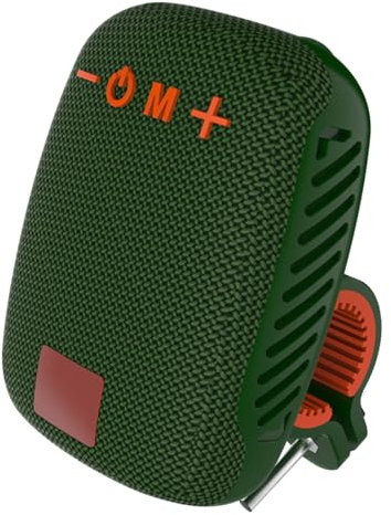 Zunate Tragbarer Bluetooth Lautsprecher für Fahrrad, IPX5 Wasserdichter Kleiner Kabelloser Lautsprecher mit Lenkerhalterung, Unterstützt FM/TF Karte/USB (dunkelgrün)