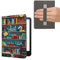 kwmobile Klapphülle kompatibel mit Amazon Kindle Paperwhite (2024)/Colorsoft Hülle - Flipcase für den eReader mit Handschlaufe - Bibliothek Motto Mehrfarbig