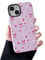DEFBSC Case for iPhone 13/iPhone 14, Cute Pink Bow Heart Ribbon Print Aesthetic Trendy Pattern for Women Girls Slim Durable Bumper Shockproof Hybrid Hard Back Phone Cover, Cat/Glossy