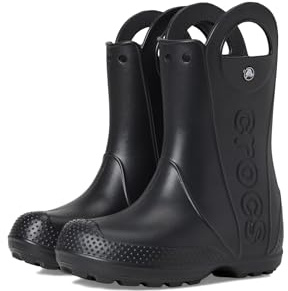 Crocs Unisexe Enfant Handle It Rain Boot K Bottes, Black, 34/35 EU