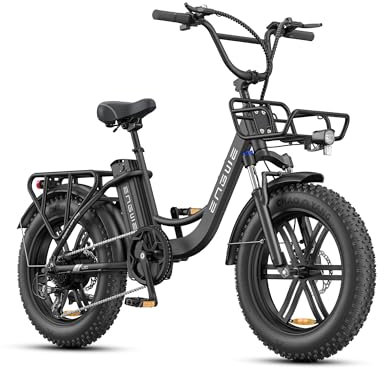 ENGWE E Bike Herren Elektrofahrräder-Ebike mit 48V 13Ah Batterie, E Bike 20 * 4.0 Zoll, E-Bike 7-Gang Getriebe mit LCD-Display, E Bike 250W Motor & 25km/h, Reichweite bis zu 120km L20/L20 Boost