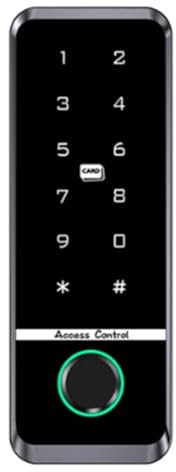 Cpolebev WIFI TUYA App Biometrische Fingerabdruck-Zugangskontrolltastatur IP66-Komponenten Wasserdichtes Eigenständiges Türzugangskontrollsystem(B)