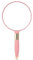 DecorDwell Handspiegel mit Griff, Beauty Handspiegel, Spiegel mit Griff in Ergonomischem Design, Tragbarer Reise-Kosmetikspiegel für Männer und Frauen, Schminkspiegel für Haare Gesichtspflege (rosa)