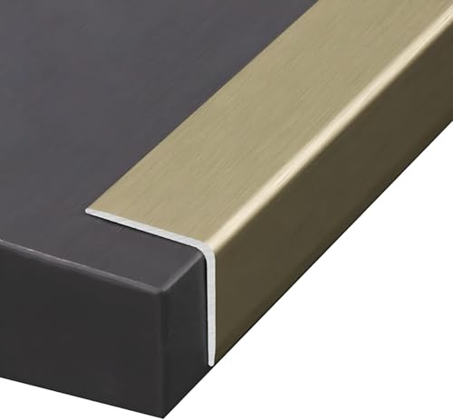 Coayuou Eckschiene 100cm* 3 Stück Winkelprofil Strapazierfähig Fliesenabschlussleisten Profilleiste Alu Für Fliesen, Parkett Und Treppen(Gebürstete Bronze,20 * 20mm)