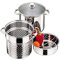 Nobel 4 Litre Stainless Steel Pasta Pot Set, Induction Safe, with Strainer and Steamer Basket